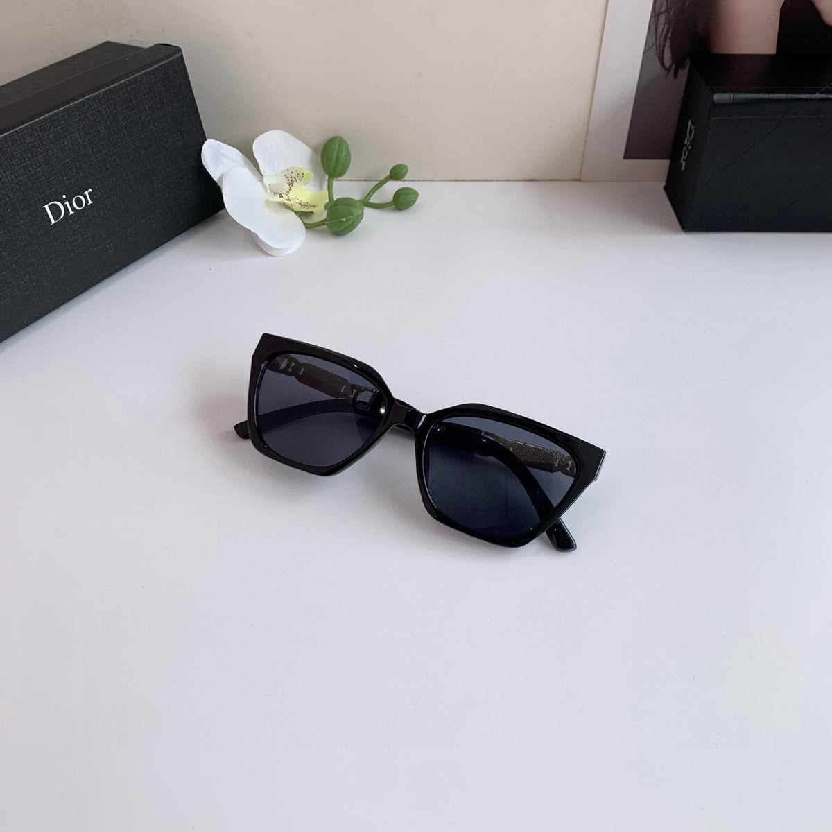 Dior Cat-Eye Black Lens Sunglasses for Men & Women - 398767