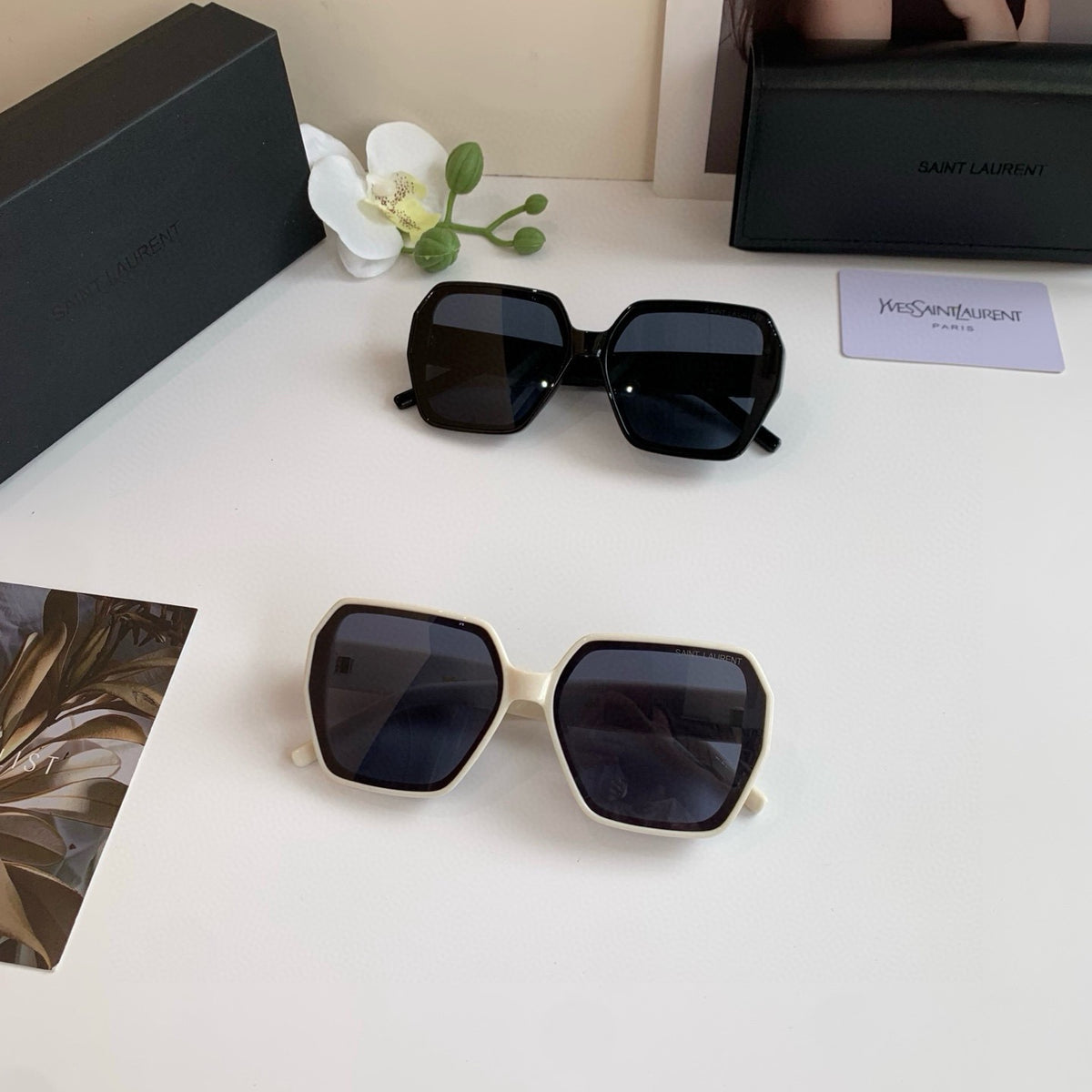 Saint Laurent Square Black Lens Sunglasses for Men & Women - 398787 - detail image 5