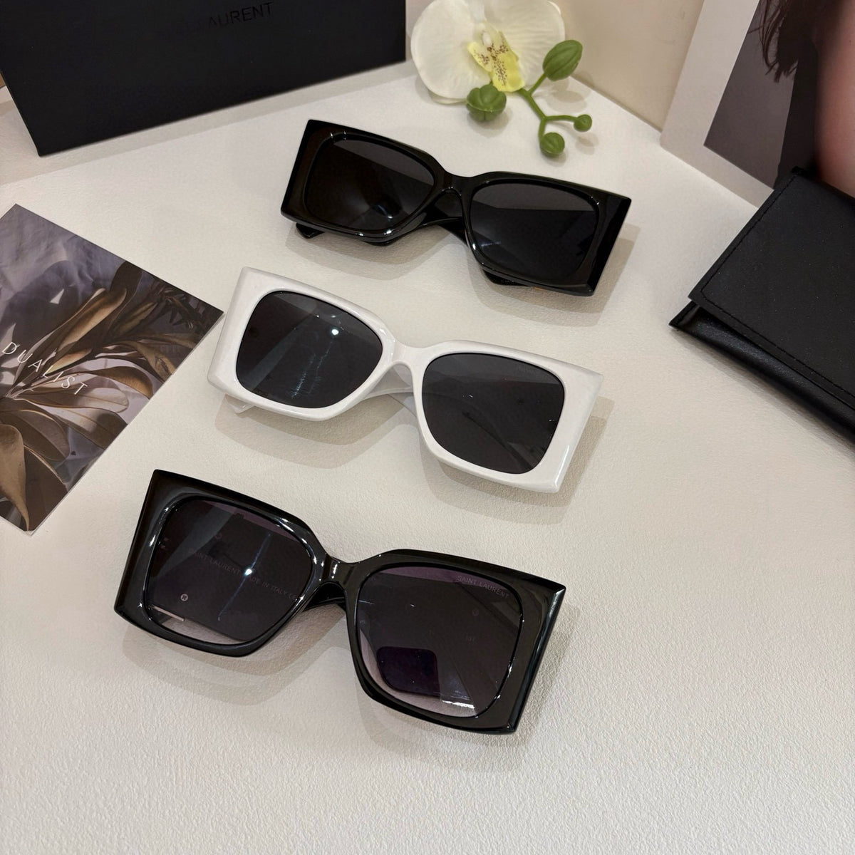 Saint Laurent Fashion Black Lens Sunglasses for Men & Women - 415583