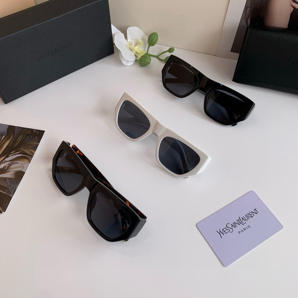 Saint Laurent Square Silver Lens Sunglasses for Men & Women - 449212