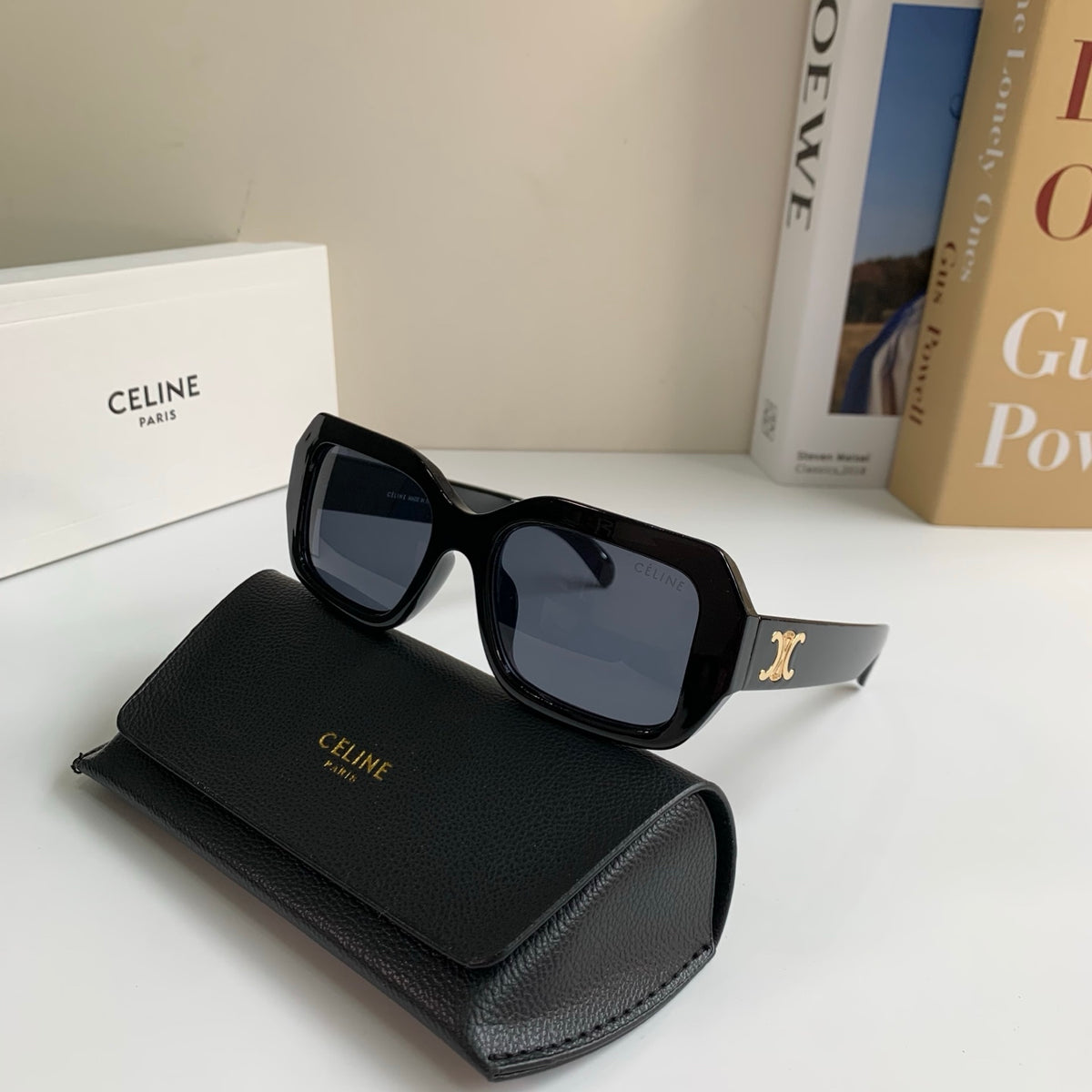 Celine Square Black Lens Sunglasses for Men & Women - 432016 - detail image 5