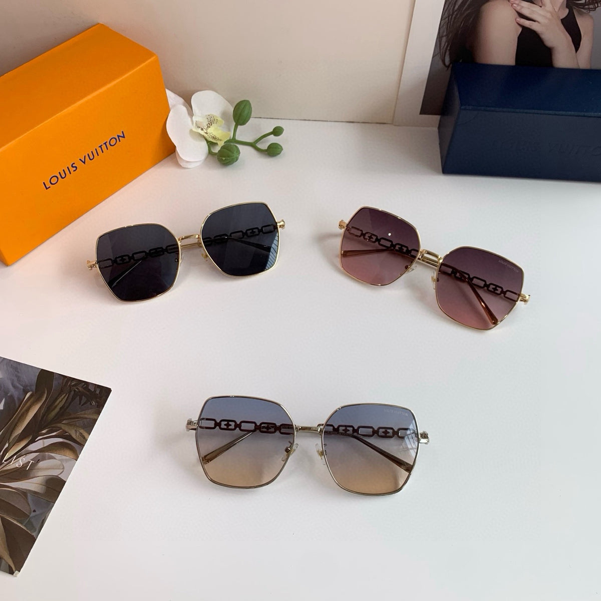 Louis Vuitton Square Silver Lens Sunglasses for Men & Women - 431222 - detail image 3