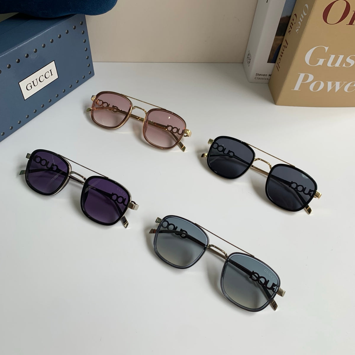 Gucci Metal Square Silver Lens Sunglasses for Men & Women - 431318 - detail image 10