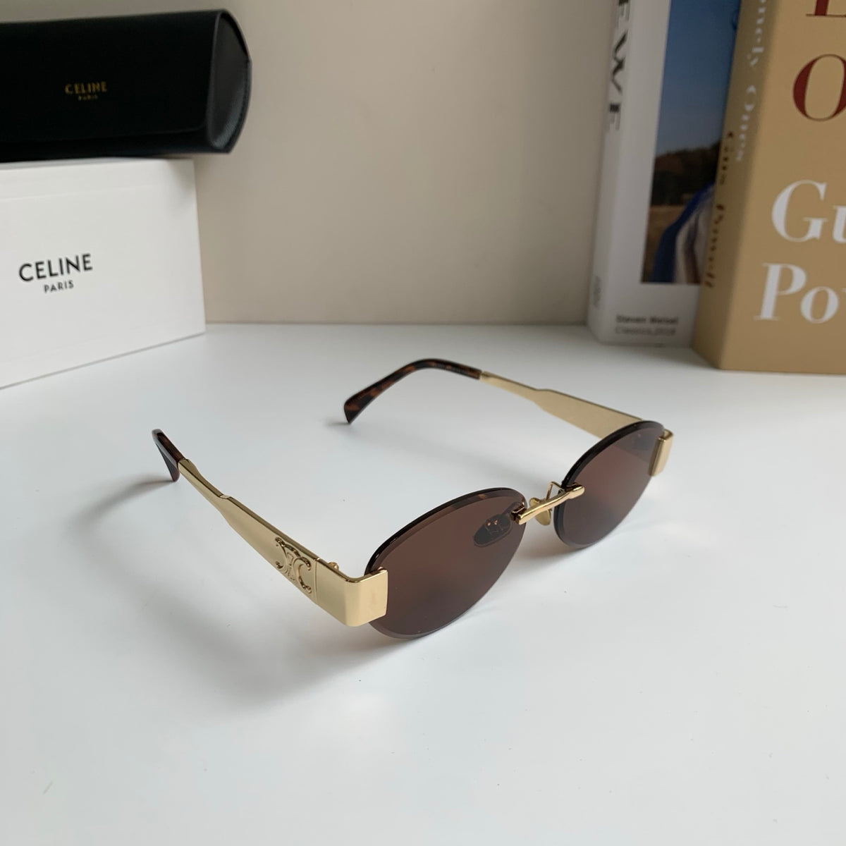Celine Round Silver Lens Sunglasses for Men & Women - 358282