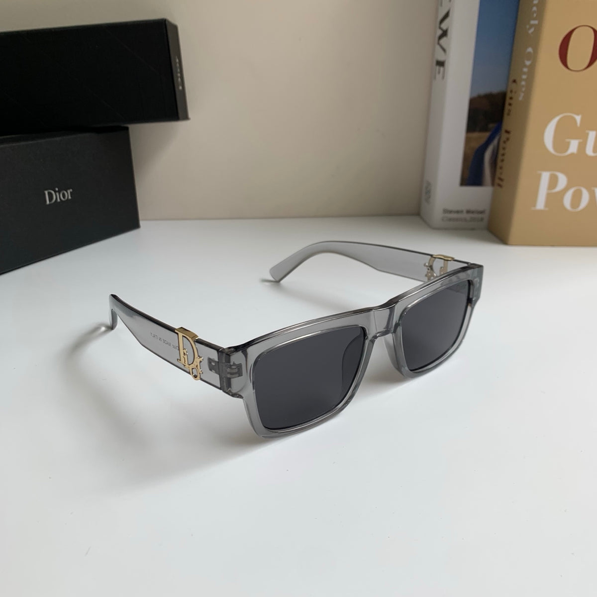 Dior Polarized Square Silver Lens Sunglasses for Men & Women - 449153