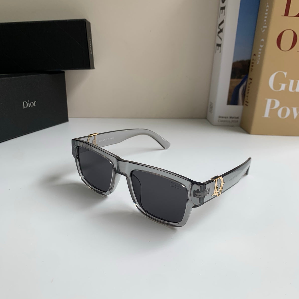 Dior Polarized Square Silver Lens Sunglasses for Men & Women - 449153 - detail image 2