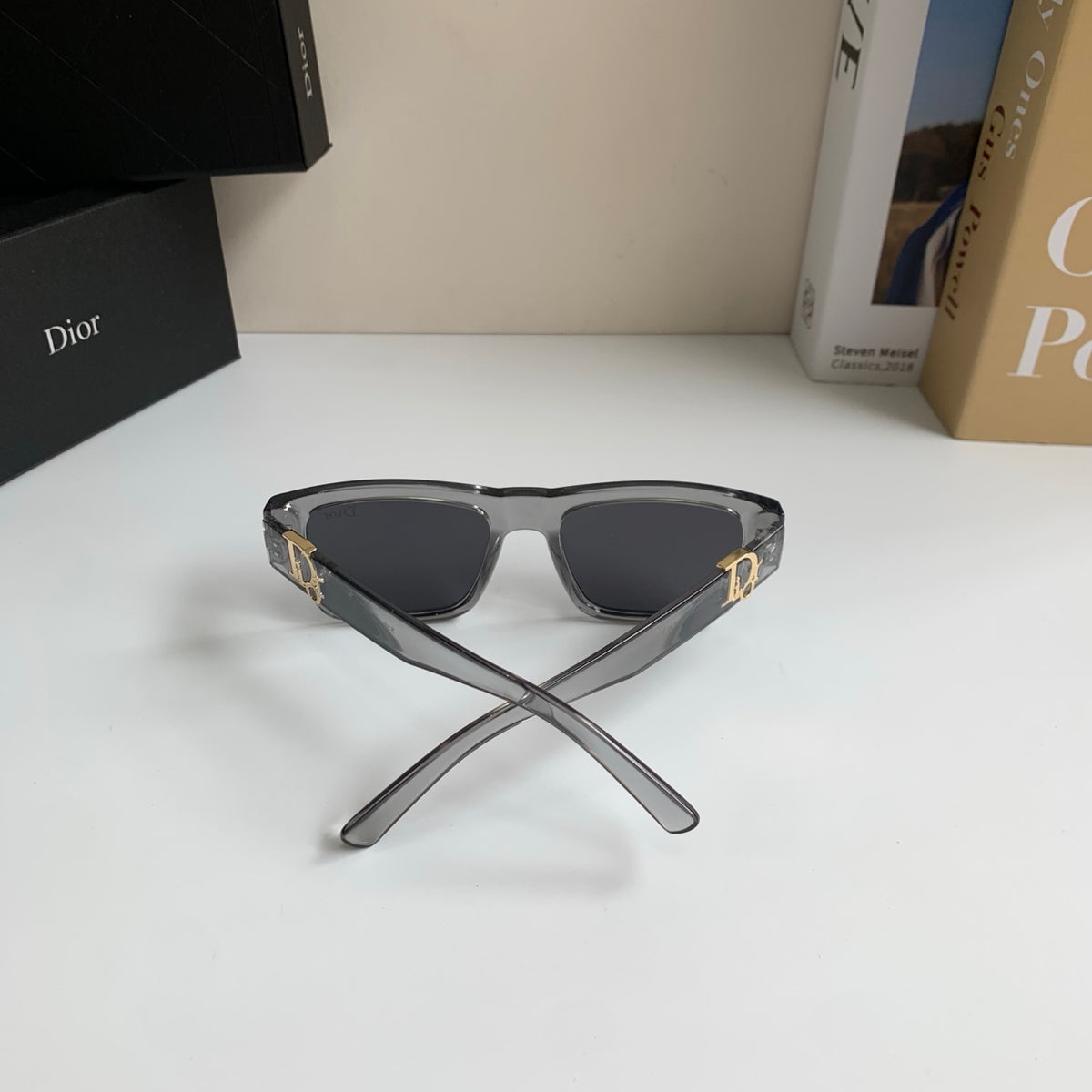 Dior Polarized Square Silver Lens Sunglasses for Men & Women - 449153 - detail image 8