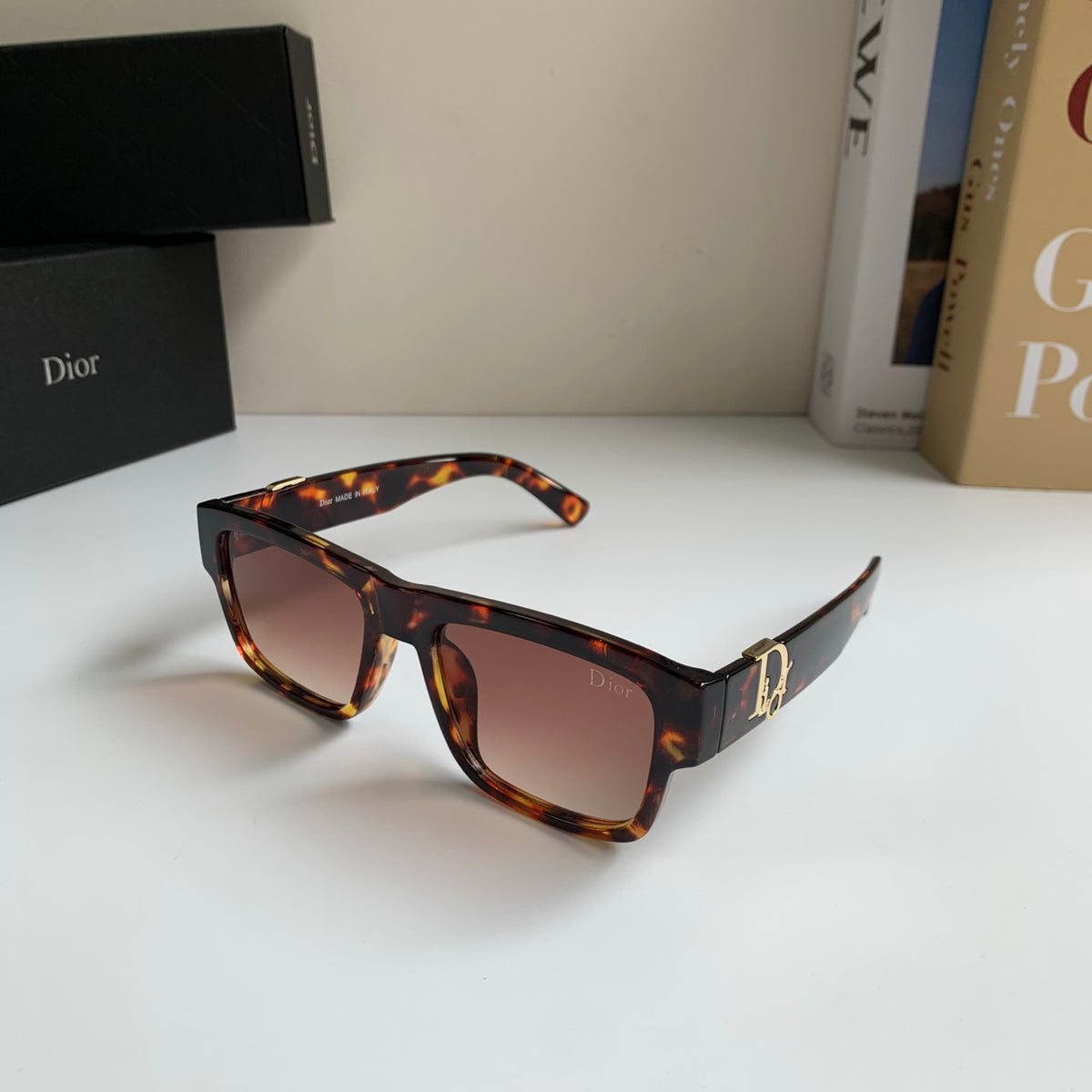 Dior Polarized Square Red Lens Sunglasses for Men & Women - 449154 - detail image 2