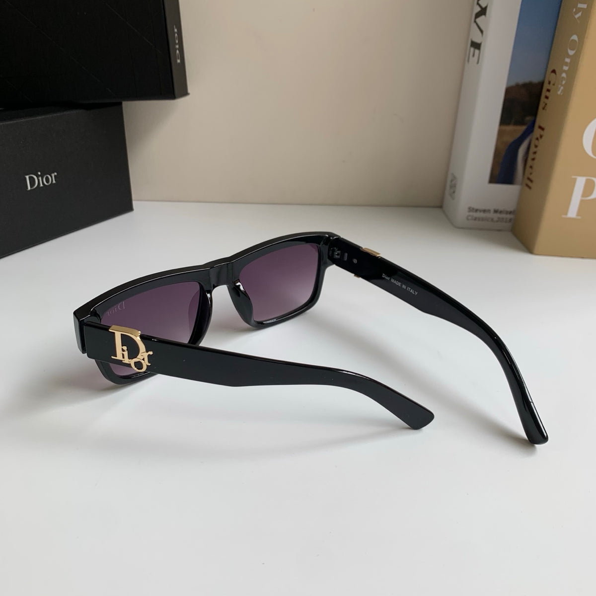 Dior Polarized Square Black Lens Sunglasses for Men & Women - 358211 - detail image 9