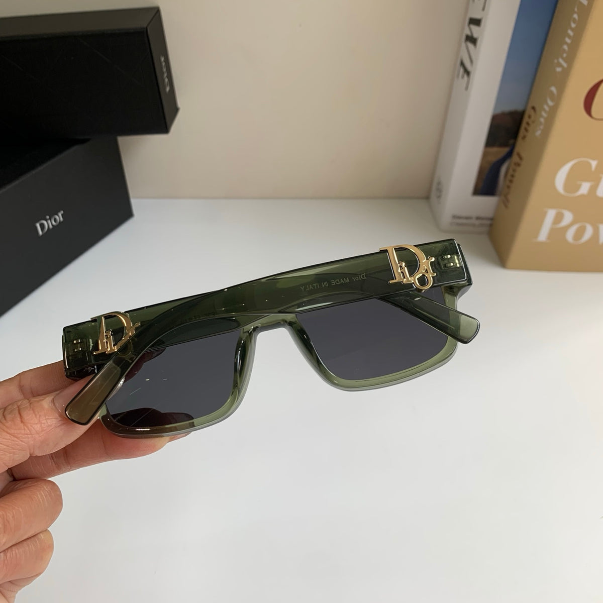 Dior Polarized Square Silver Lens Sunglasses for Men & Women - 449156 - detail image 6
