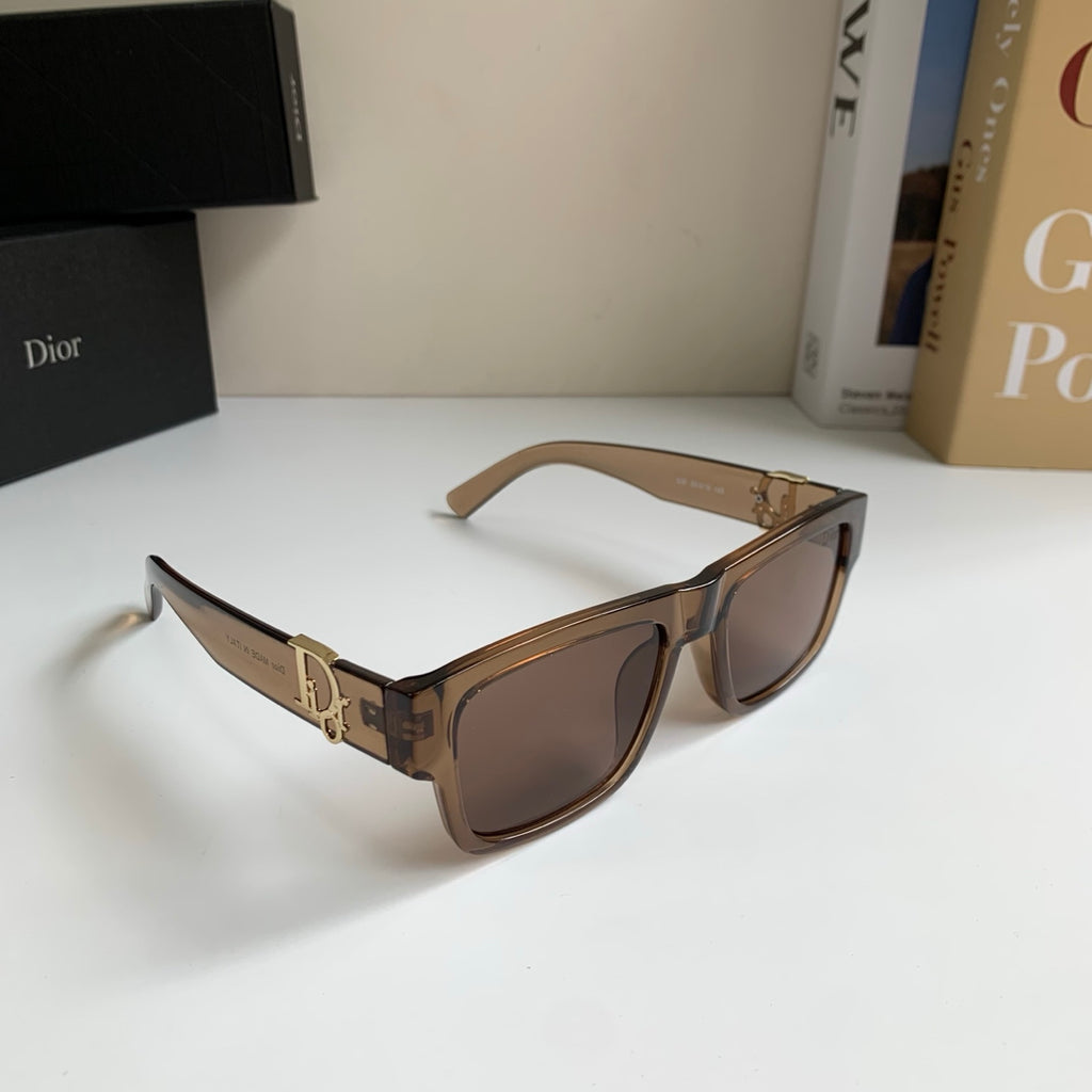 Dior Polarized Square Brown Lens Sunglasses for Men & Women - 358214