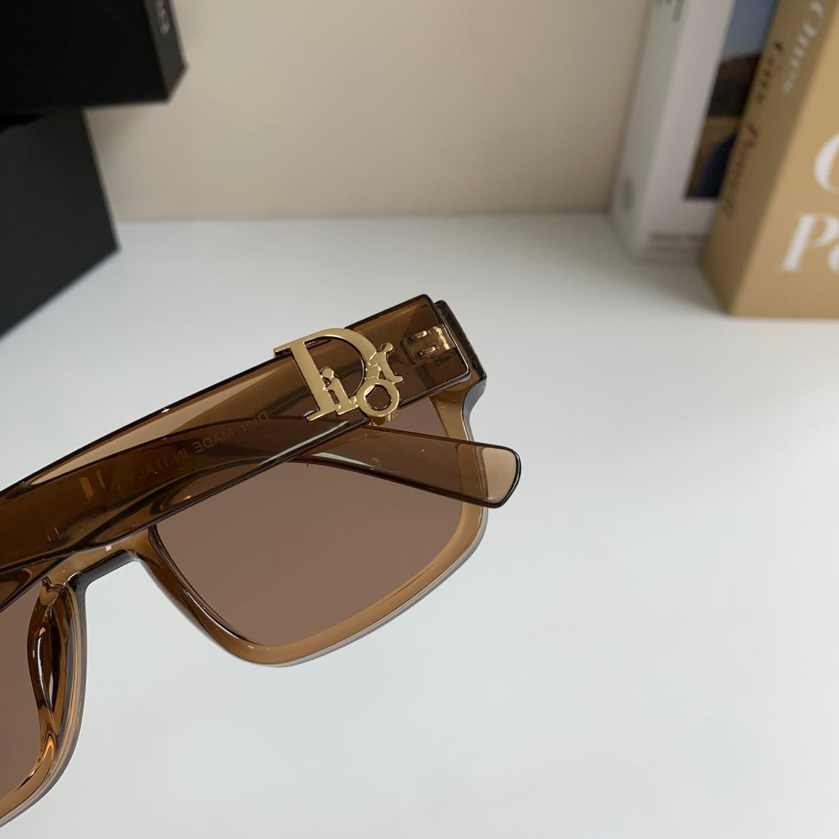 Dior Polarized Square Brown Lens Sunglasses for Men & Women - 358214 - detail image 7