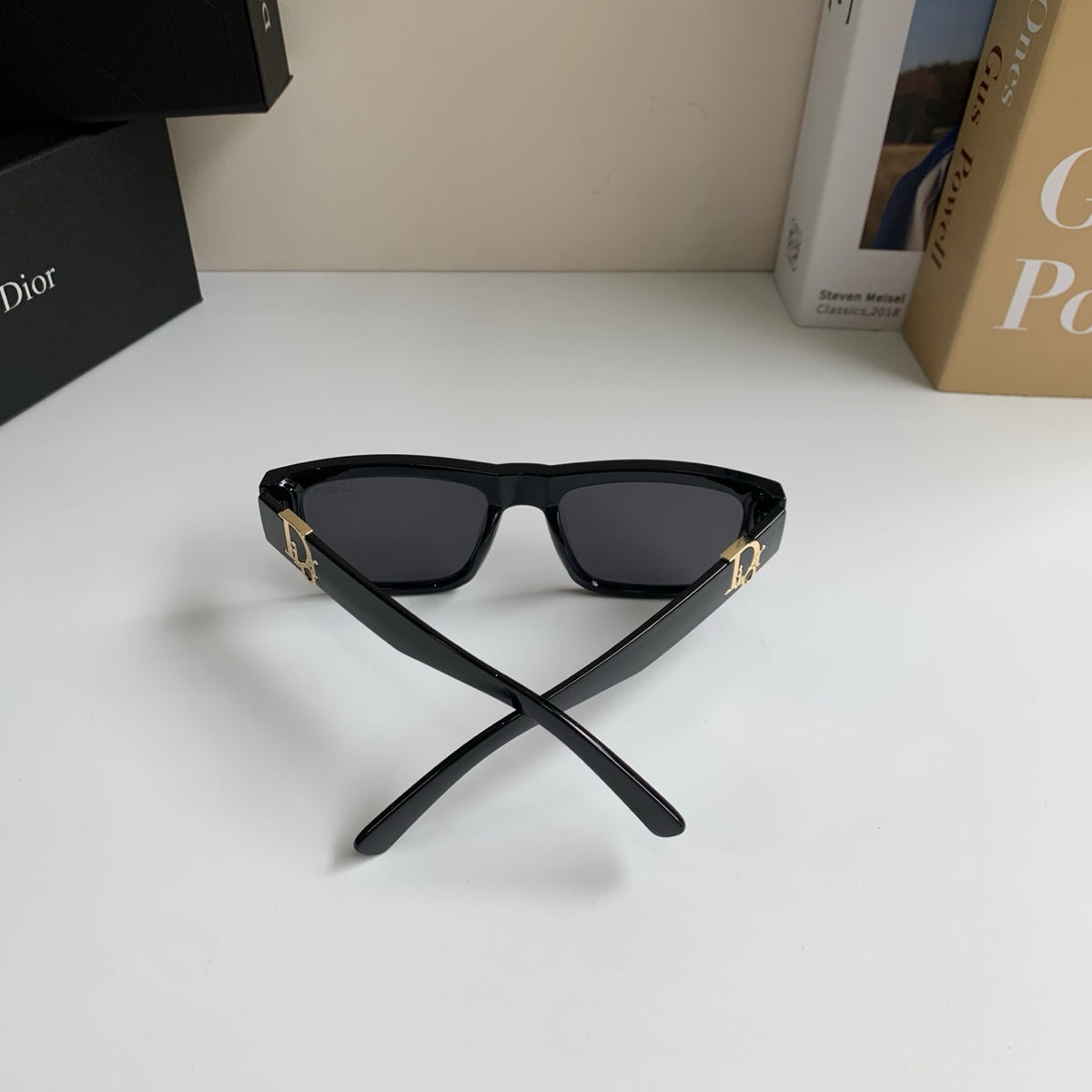 Dior Polarized Square Black Lens Sunglasses for Men & Women - 449159 - detail image 6
