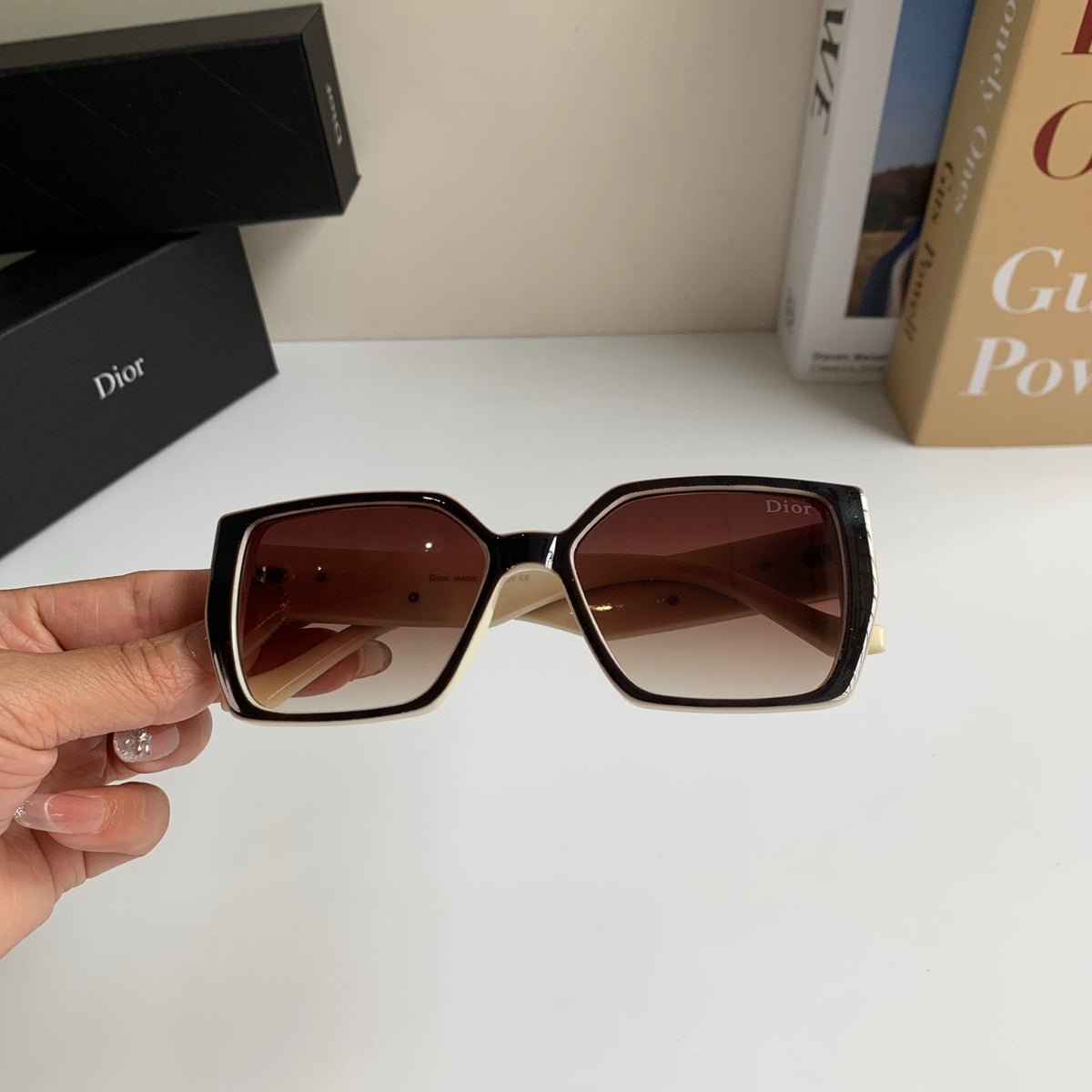 Dior Polarized Square Red Lens Sunglasses for Men & Women - 465396 - detail image 3
