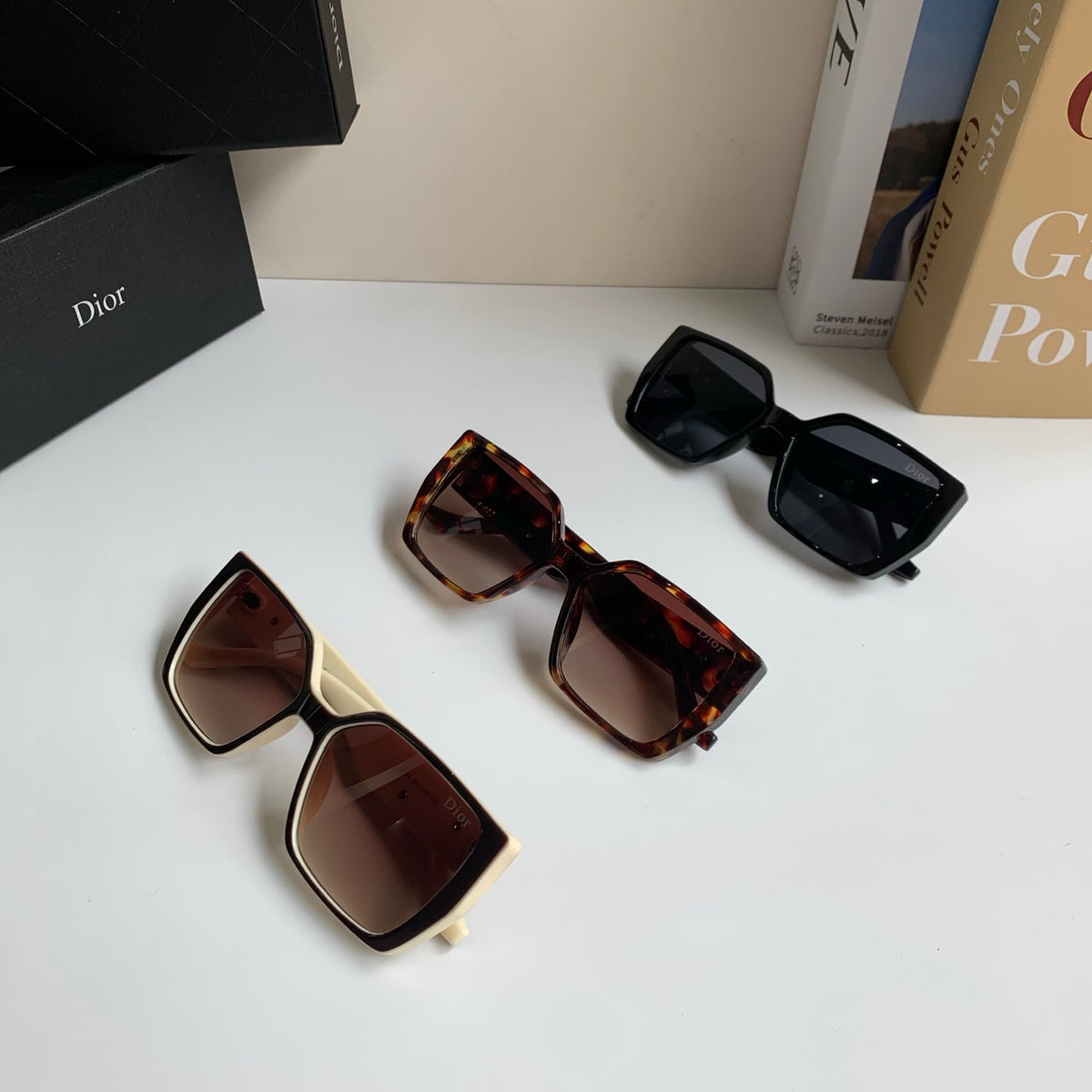 Dior Polarized Square Black Lens Sunglasses for Men & Women - 371932 - detail image 9