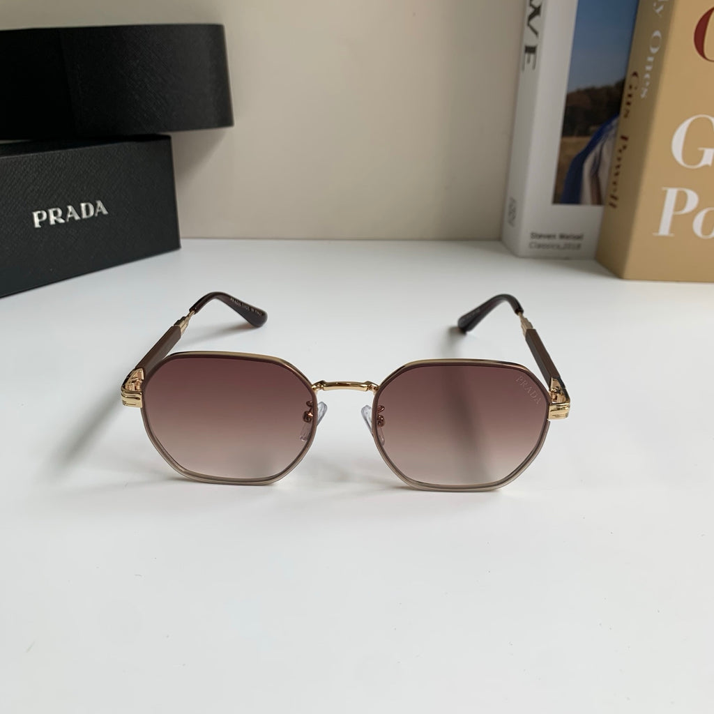 Prada Metal Fashion Red Lens Sunglasses for Men & Women - detail image 3