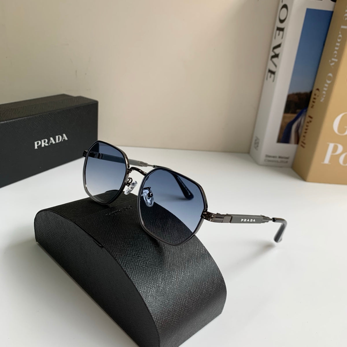 Prada Metal Fashion Silver Lens Sunglasses for Men & Women - 465597 - detail image 4