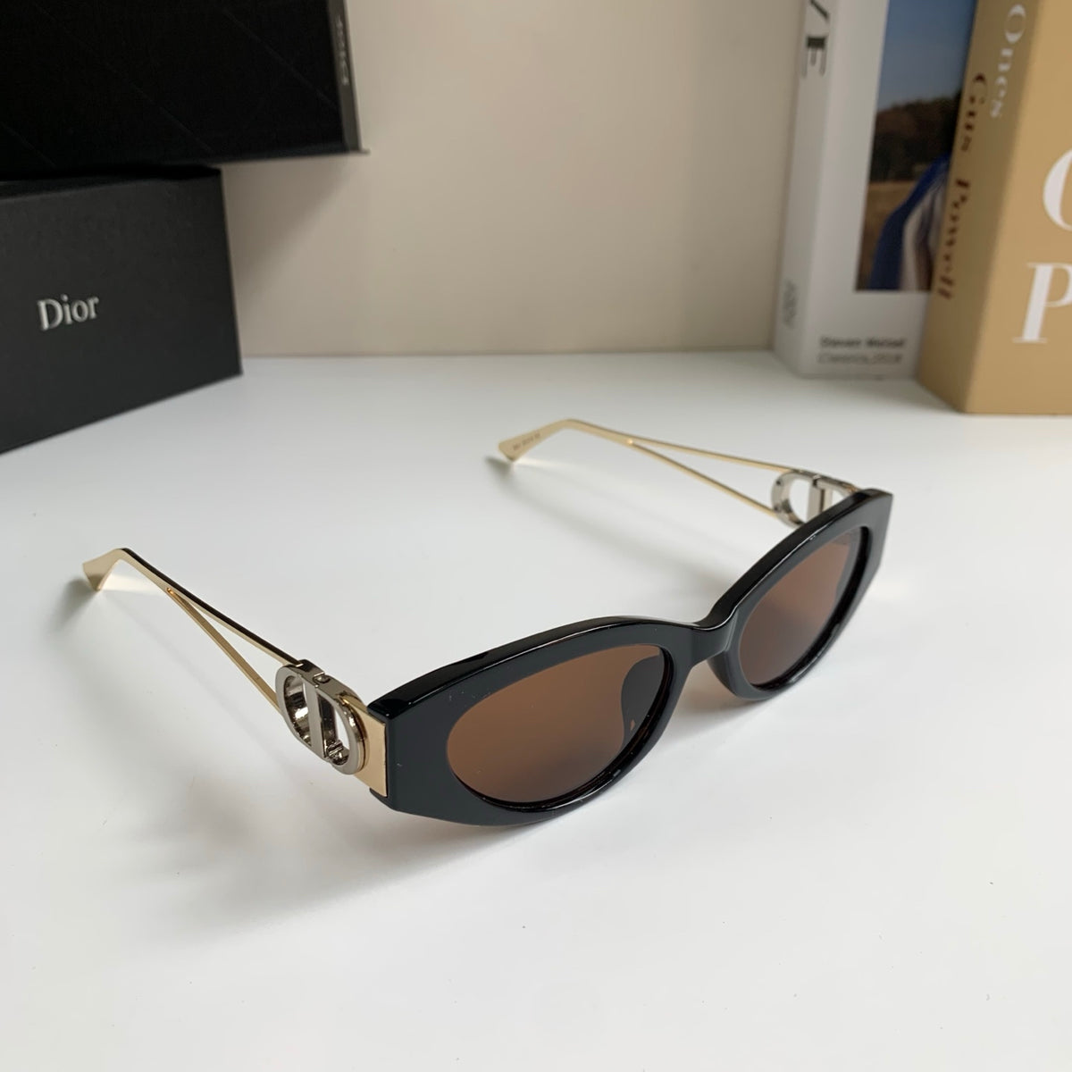 Dior Cat-Eye Black Lens Sunglasses for Men & Women