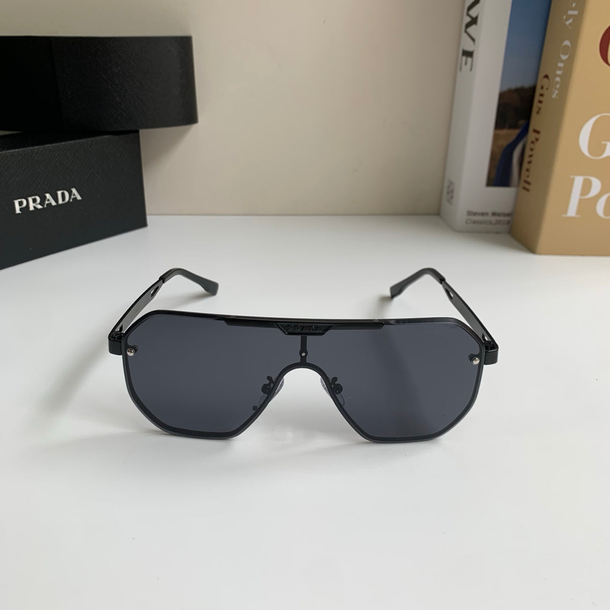 Prada Oversized Black Lens Sunglasses for Men & Women - 415778 - detail image 3