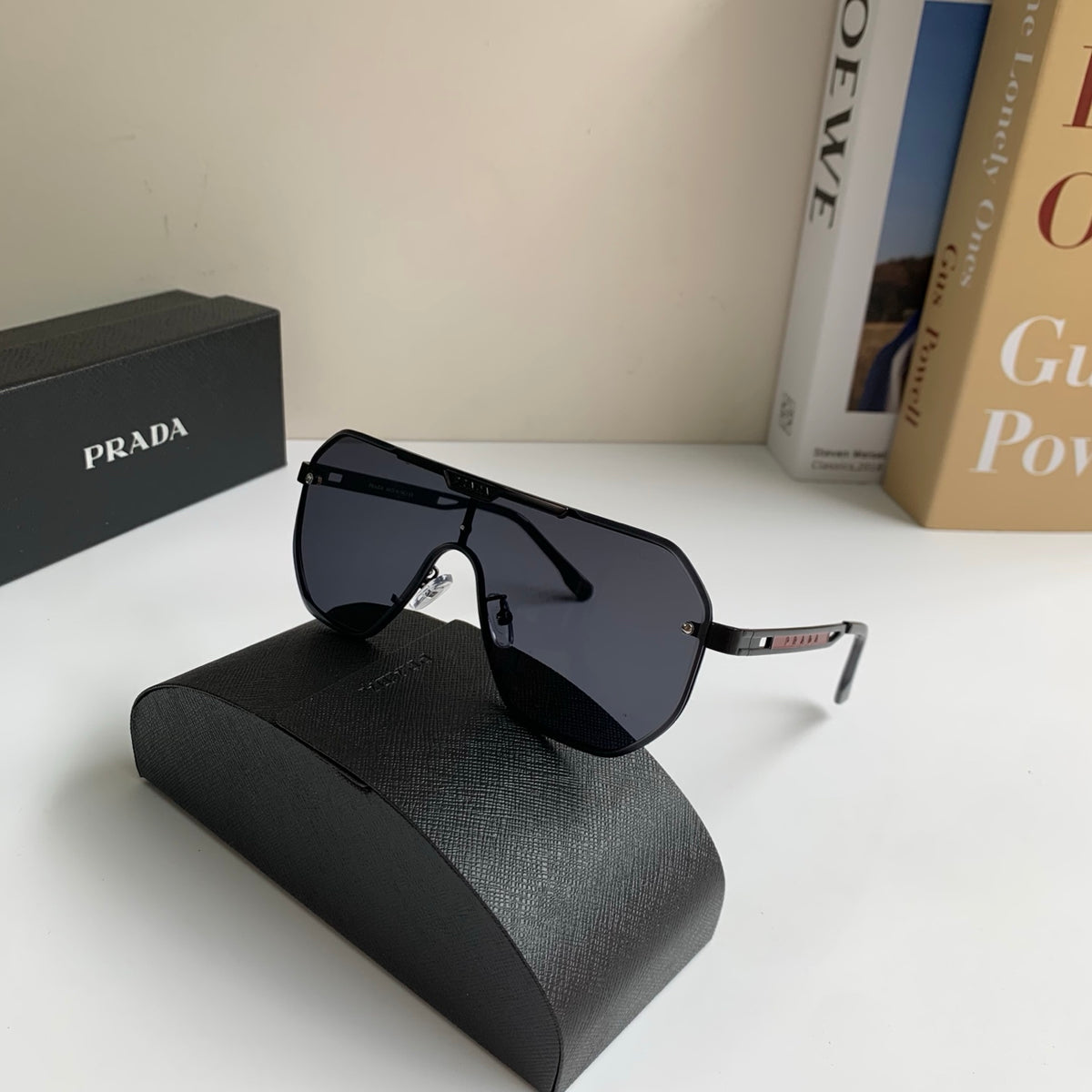 Prada Oversized Black Lens Sunglasses for Men & Women - 415778 - detail image 5