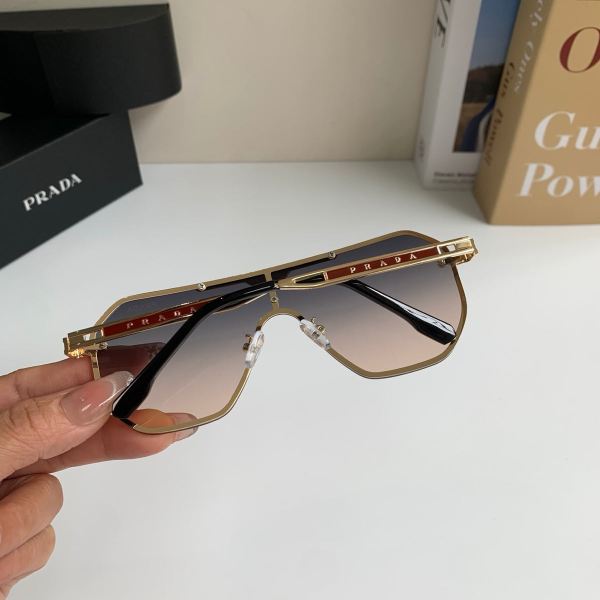 Prada Oversized Silver Lens Sunglasses for Men & Women - 415779 - detail image 7