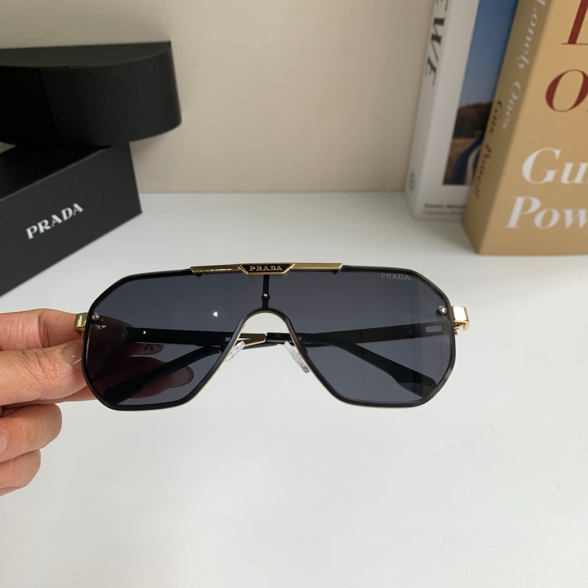 Prada Oversized Silver Lens Sunglasses for Men & Women - 415782 - detail image 4