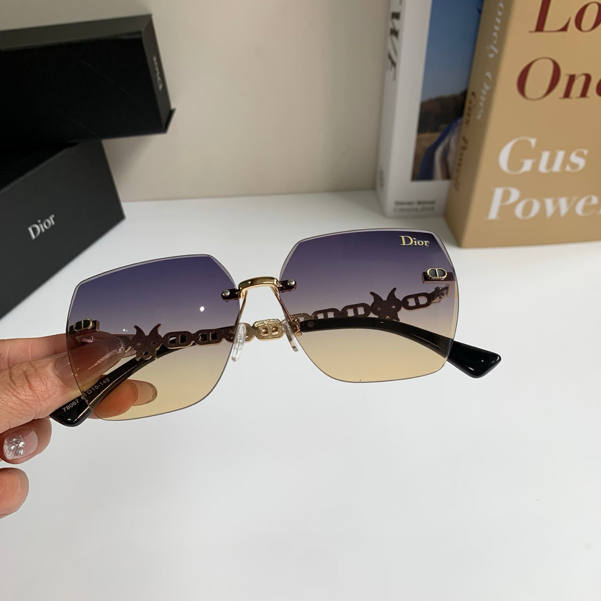 Dior Polarized Square Silver Lens Sunglasses for Men & Women - 415487 - detail image 4