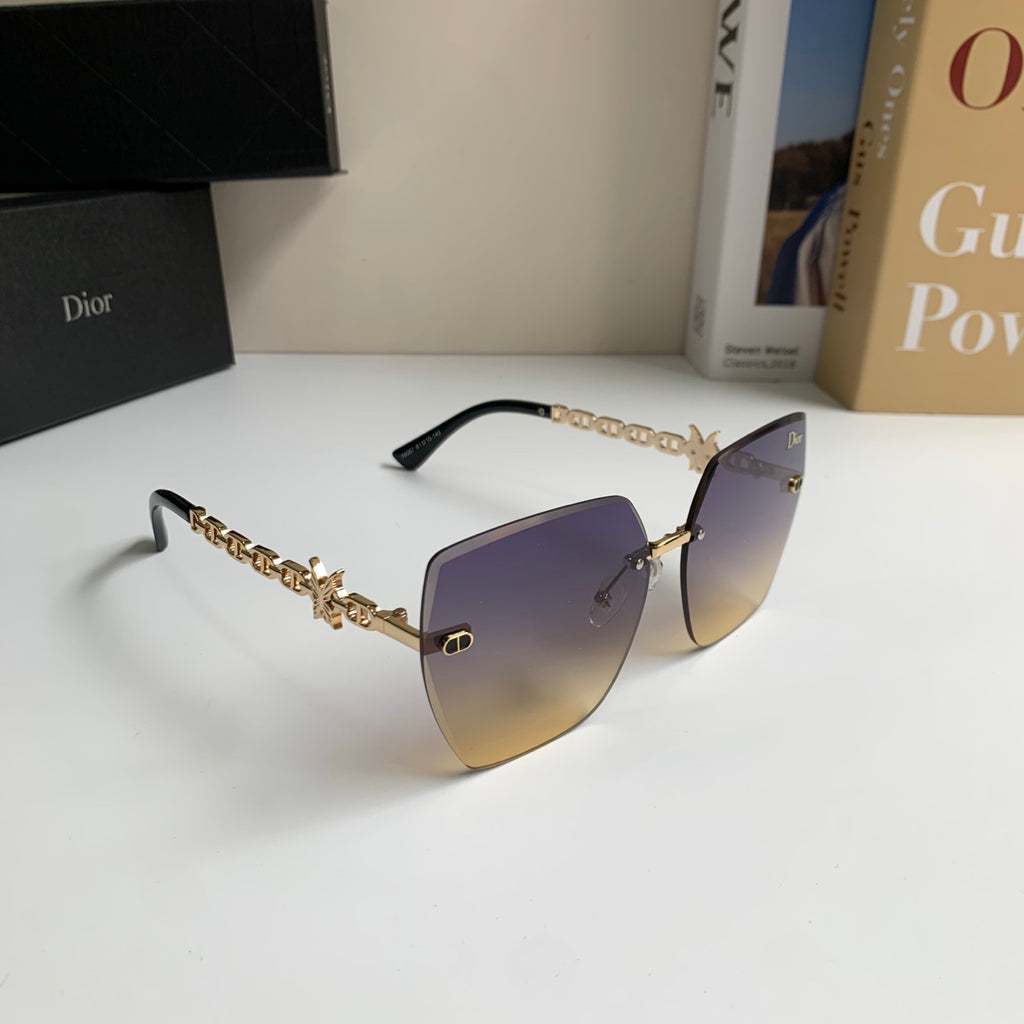 Dior Polarized Square Silver Lens Sunglasses for Men & Women - 415487