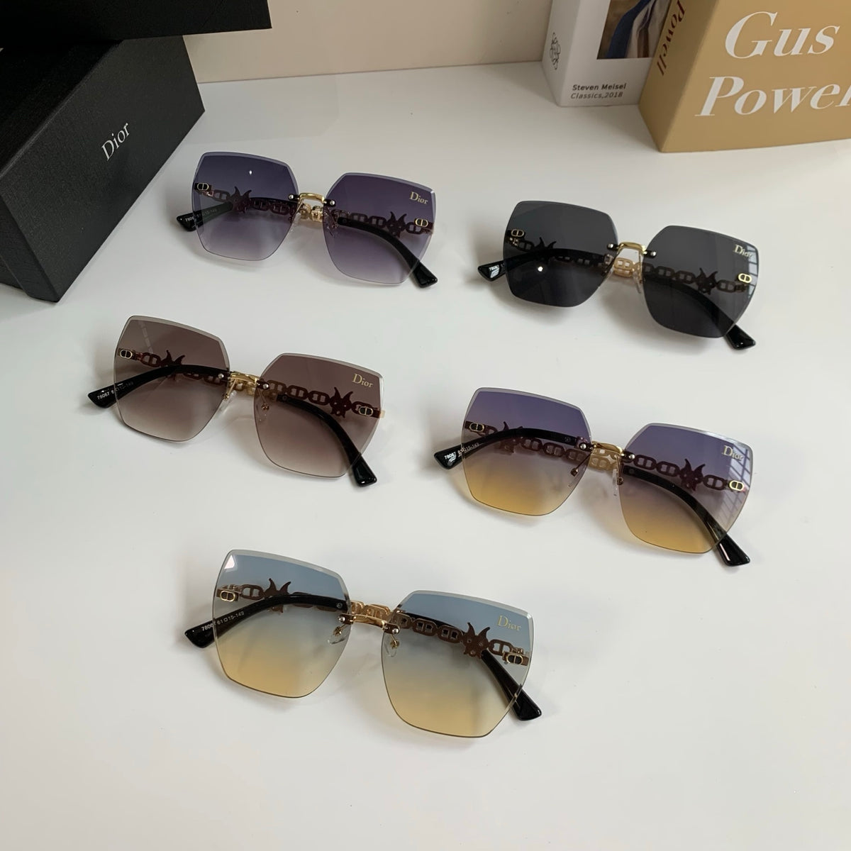 Dior Polarized Square Silver Lens Sunglasses for Men & Women - 486722 - detail image 10