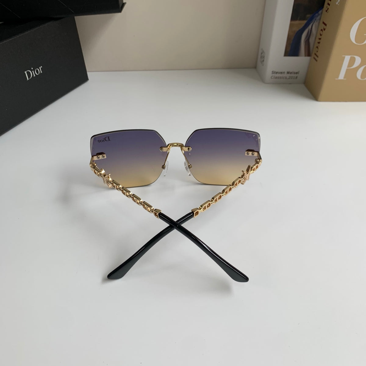 Dior Polarized Square Silver Lens Sunglasses for Men & Women - 486720 - detail image 7