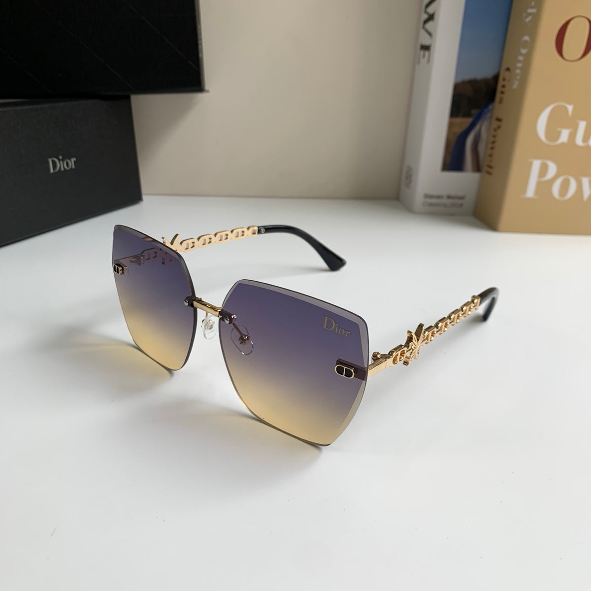 Dior Polarized Square Silver Lens Sunglasses for Men & Women - 486720 - detail image 2