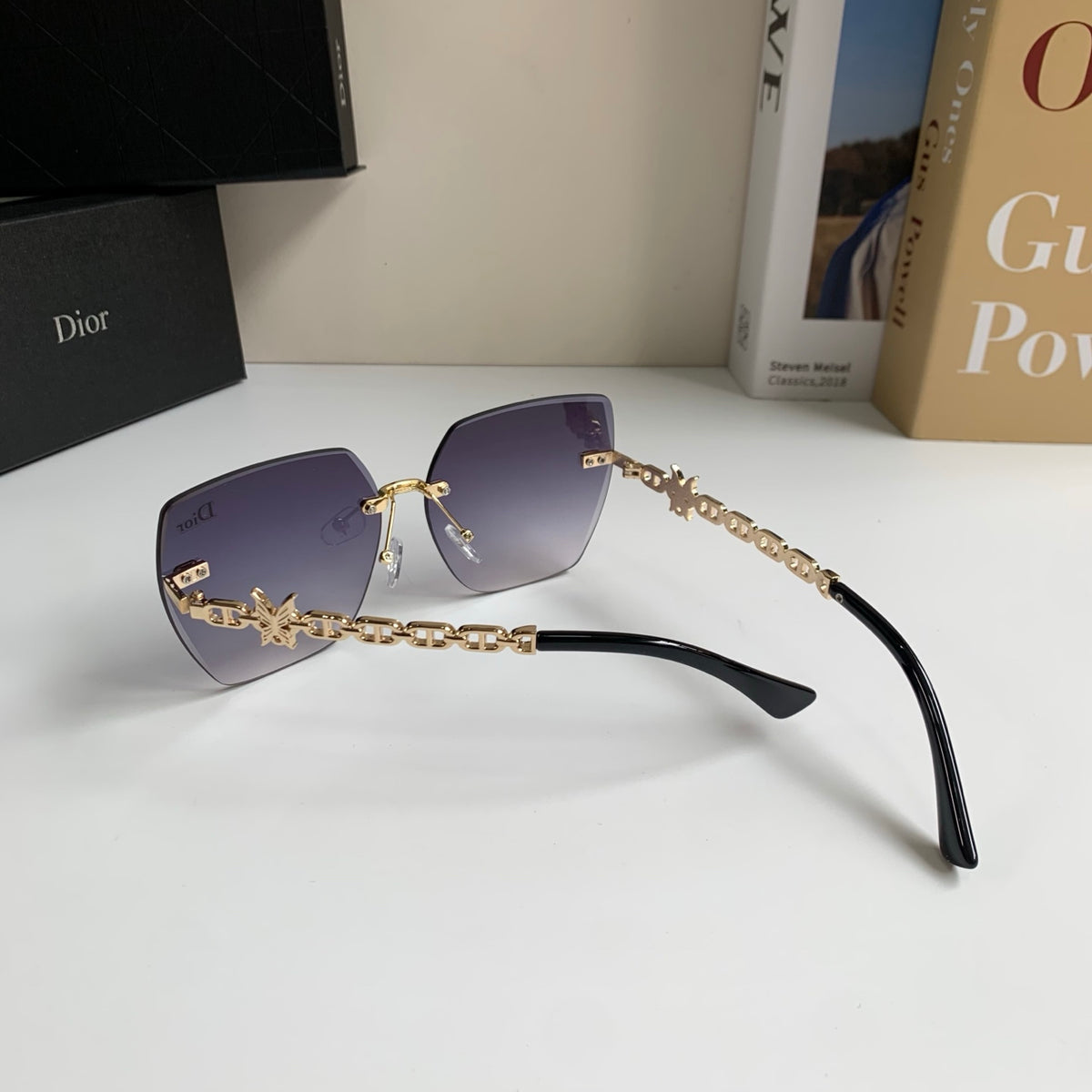 Dior Polarized Square Silver Lens Sunglasses for Men & Women - 486722 - detail image 7