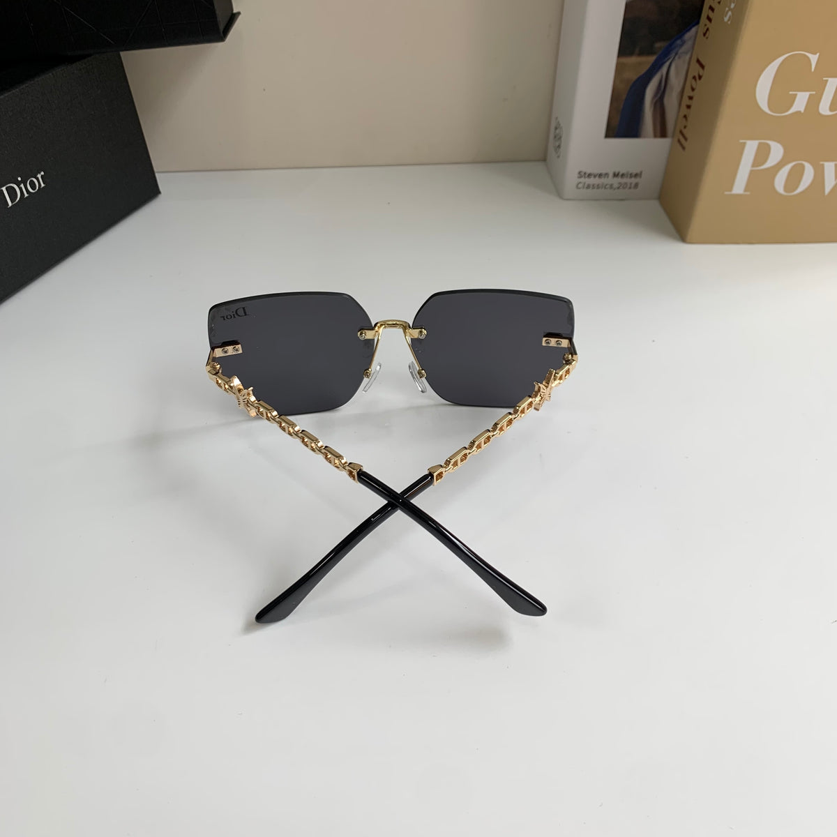Dior Polarized Square Silver Lens Sunglasses for Men & Women - 486724 - detail image 9