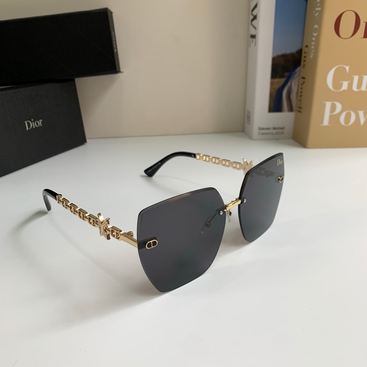 Dior Polarized Square Silver Lens Sunglasses for Men & Women - 415491