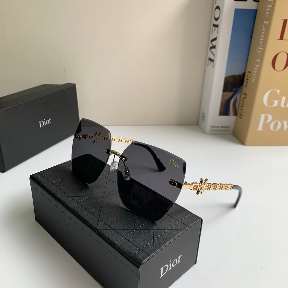 Dior Polarized Square Silver Lens Sunglasses for Men & Women - 415491 - detail image 5