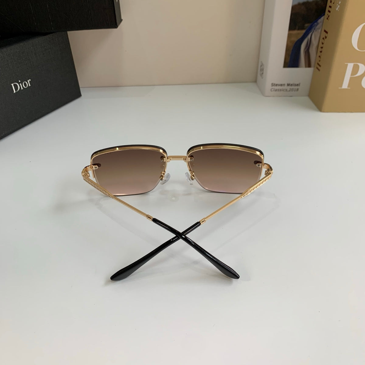 Dior Polarized Metal Fashion Brown Lens Sunglasses for Men & Women - detail image 7