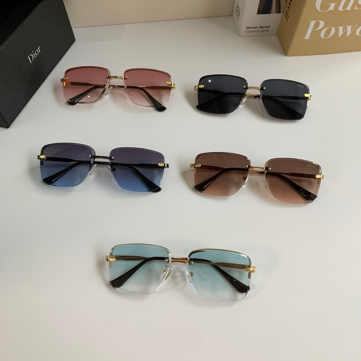 Dior Polarized Metal Fashion Silver Lens Sunglasses for Men & Women - 486764 - detail image 9
