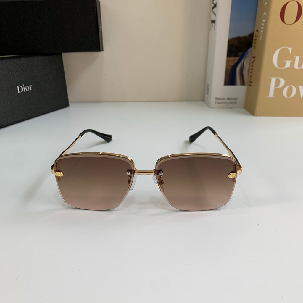 Dior Polarized Metal Fashion Brown Lens Sunglasses for Men & Women - detail image 5