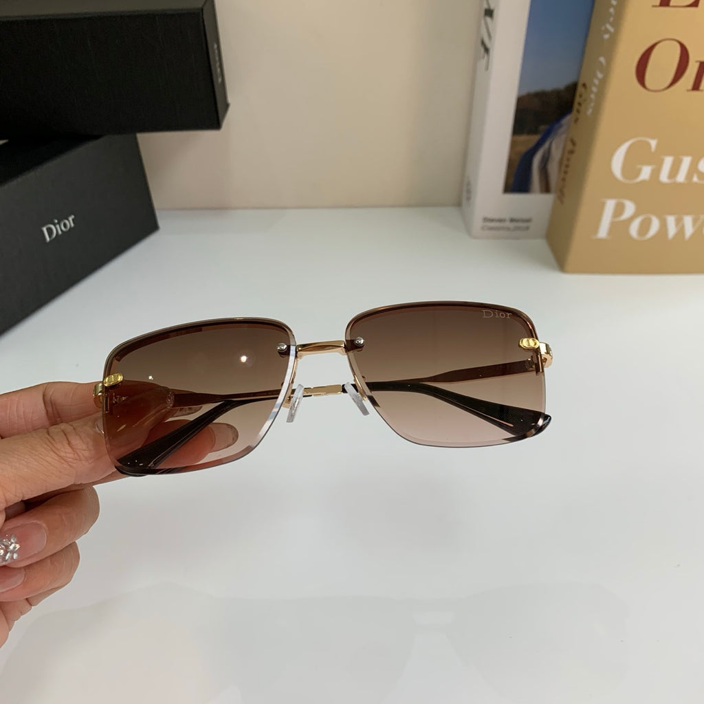 Dior Polarized Metal Fashion Brown Lens Sunglasses for Men & Women - detail image 3