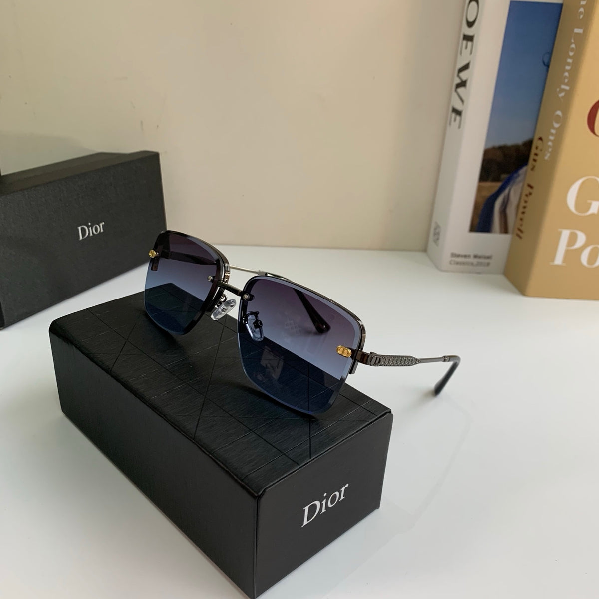 Dior Polarized Metal Fashion Silver Lens Sunglasses for Men & Women - 415493 - detail image 5