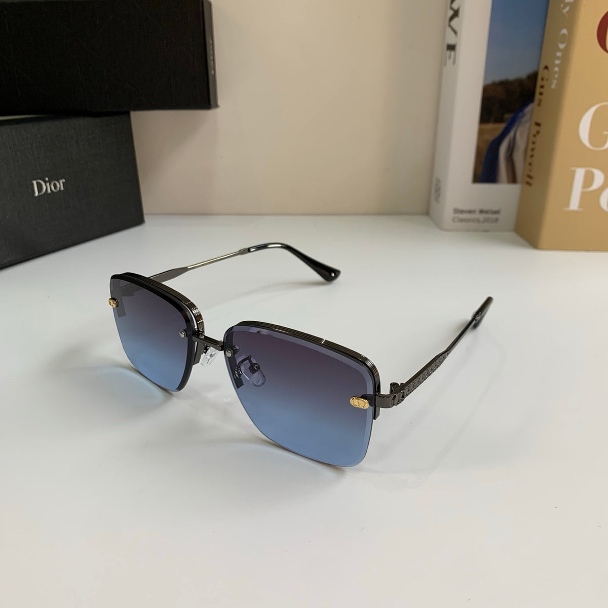 Dior Polarized Metal Fashion Silver Lens Sunglasses for Men & Women - 415493 - detail image 2