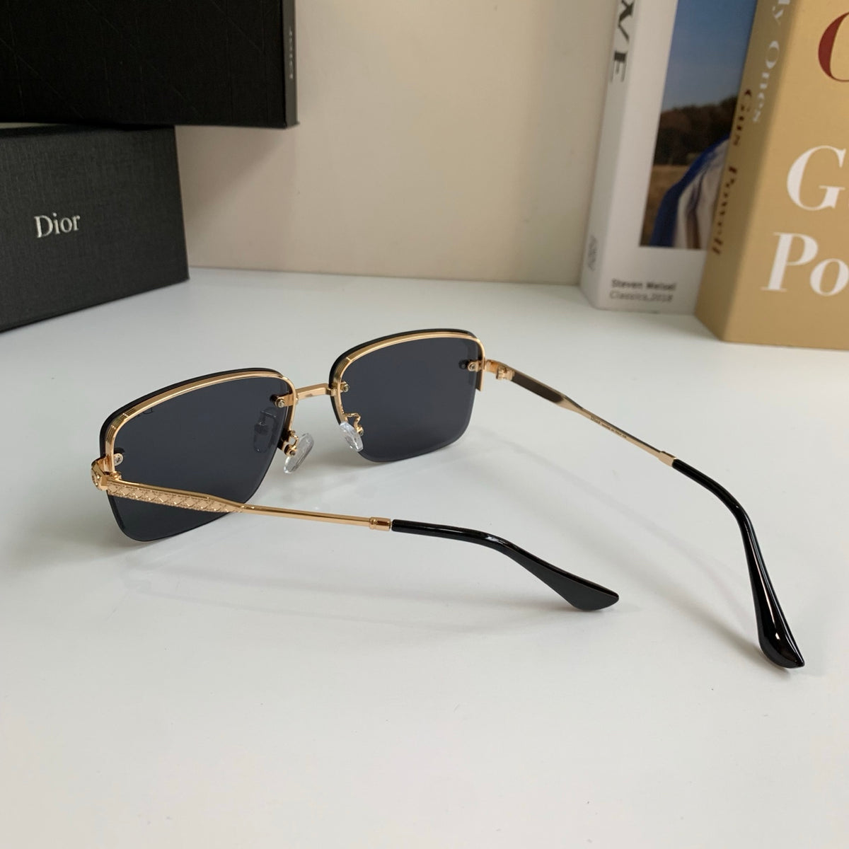 Dior Polarized Metal Fashion Silver Lens Sunglasses for Men & Women - 415496 - detail image 7
