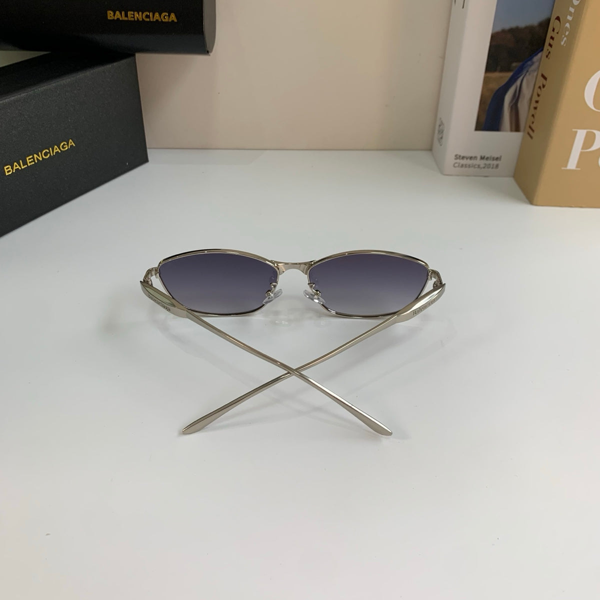 Balenciaga Fashion Silver Lens Sunglasses for Men & Women - 416096 - detail image 6