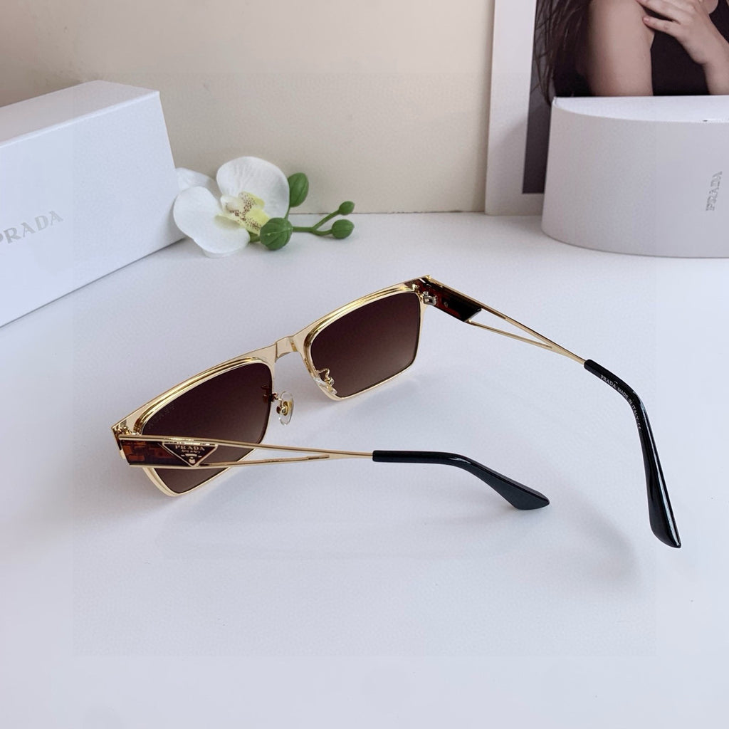 Prada Metal Square Black Lens Sunglasses for Men & Women - 487085 - detail image 2