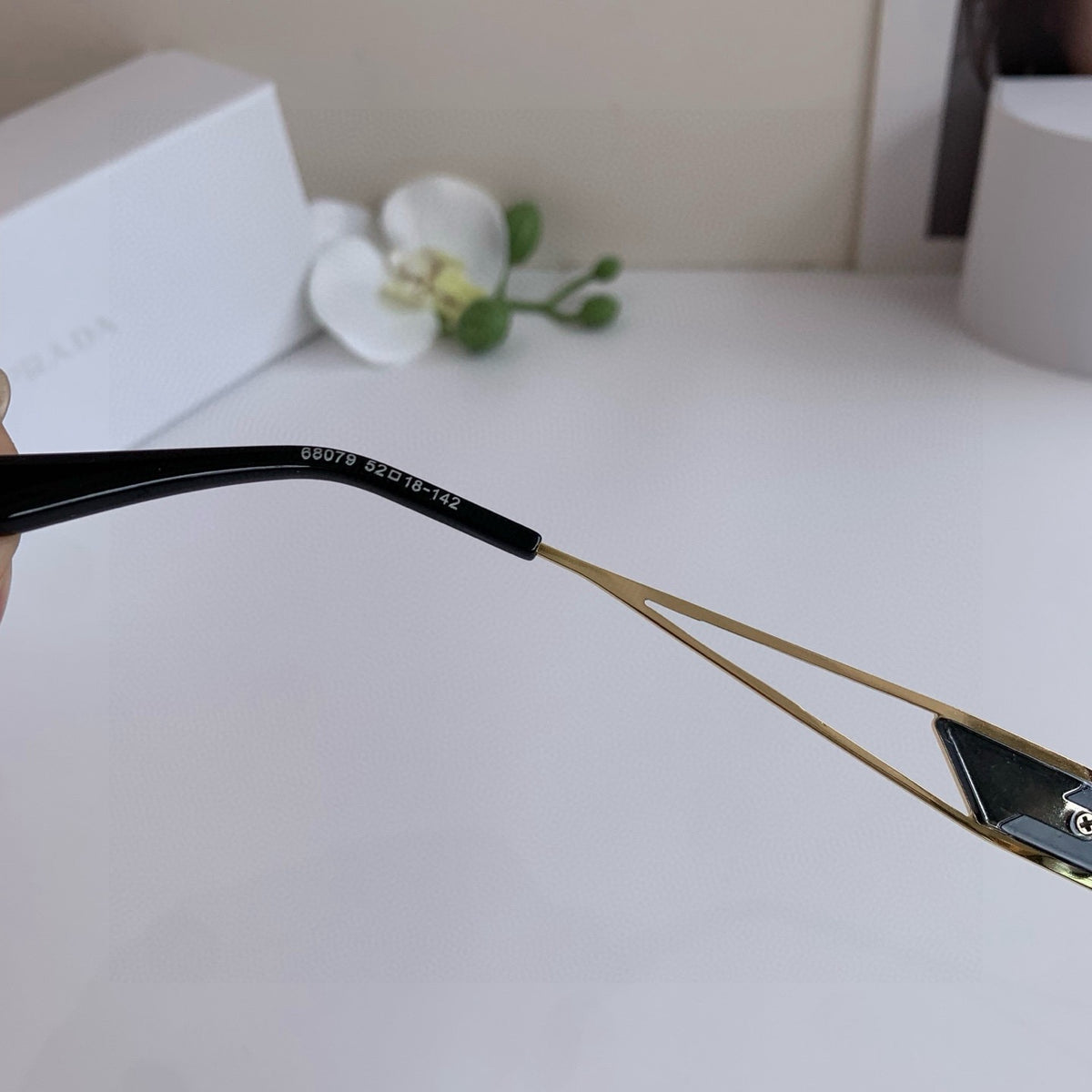 Prada Metal Square Blue Lens Sunglasses for Men & Women - 415672