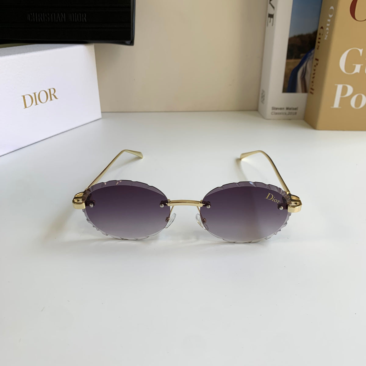 Dior Polarized Round Silver Lens Sunglasses for Men & Women - 465399 - detail image 3
