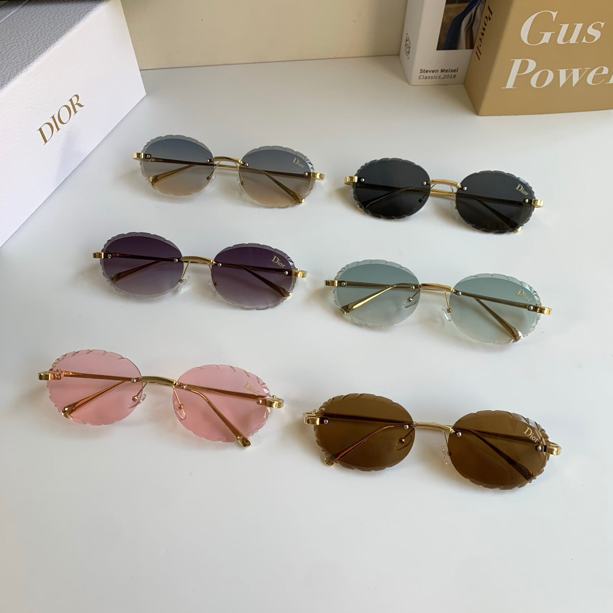 Dior Polarized Round Silver Lens Sunglasses for Men & Women - 465400 - detail image 6