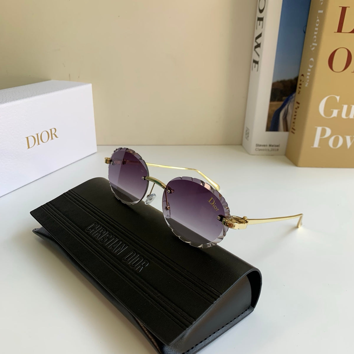 Dior Polarized Round Silver Lens Sunglasses for Men & Women - 465399 - detail image 5