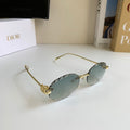 Dior Polarized Round Silver Lens Sunglasses for Men & Women - 382459
