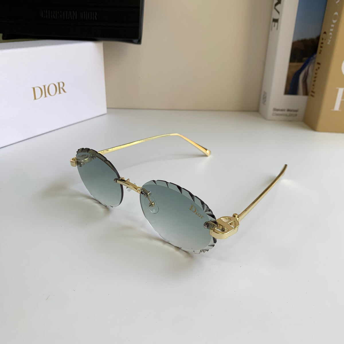 Dior Polarized Round Silver Lens Sunglasses for Men & Women - 382459 - detail image 2